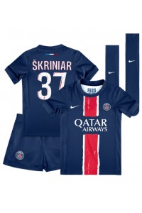 Paris Saint-Germain Milan Skriniar #37 Babyklær Hjemme Fotballdrakt til barn 2024-25 Korte ermer (+ Korte bukser)